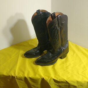 Nocoma Mens SZ 9D Black Western Boots. Condition is Pre-owned.